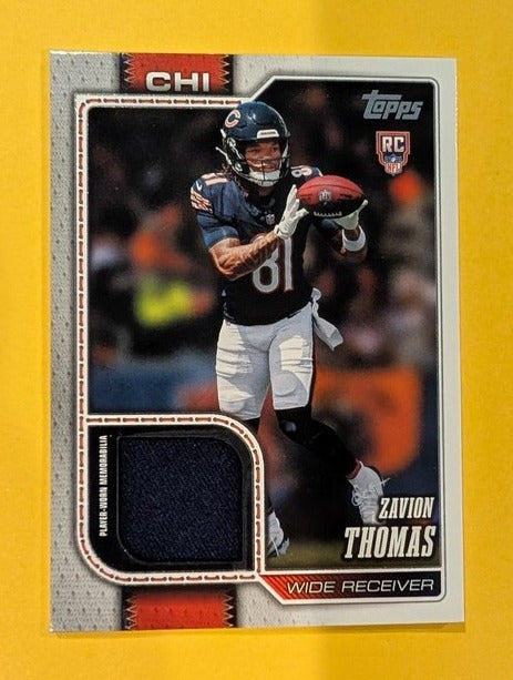 2026 Topps Football Zavion Thomas Chicago Bears Rookie Real One Relic #ROR-ZT