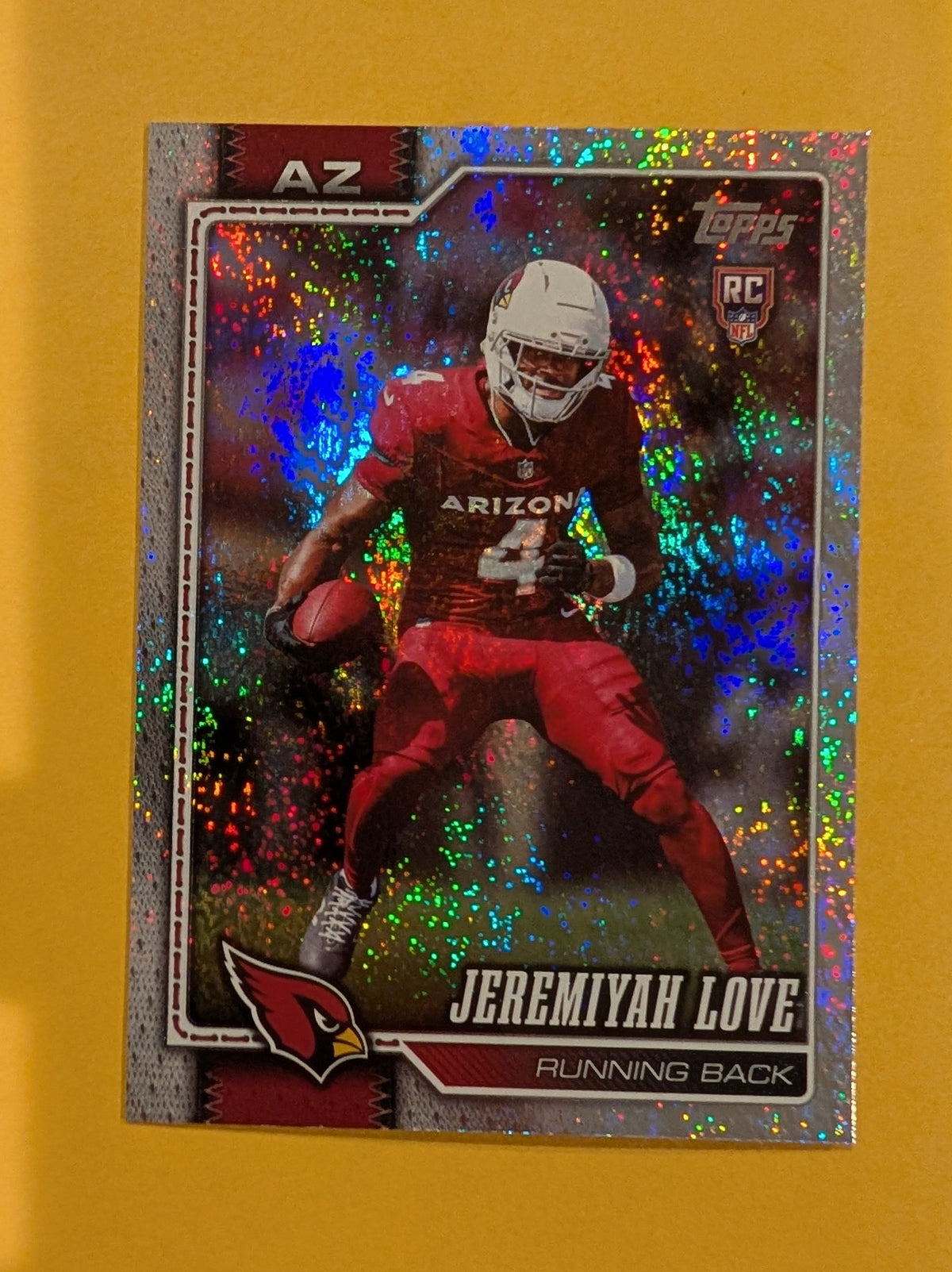 2026 Topps Football Jeremiyah Love Cardinals Speckle Holo Foil RC #309