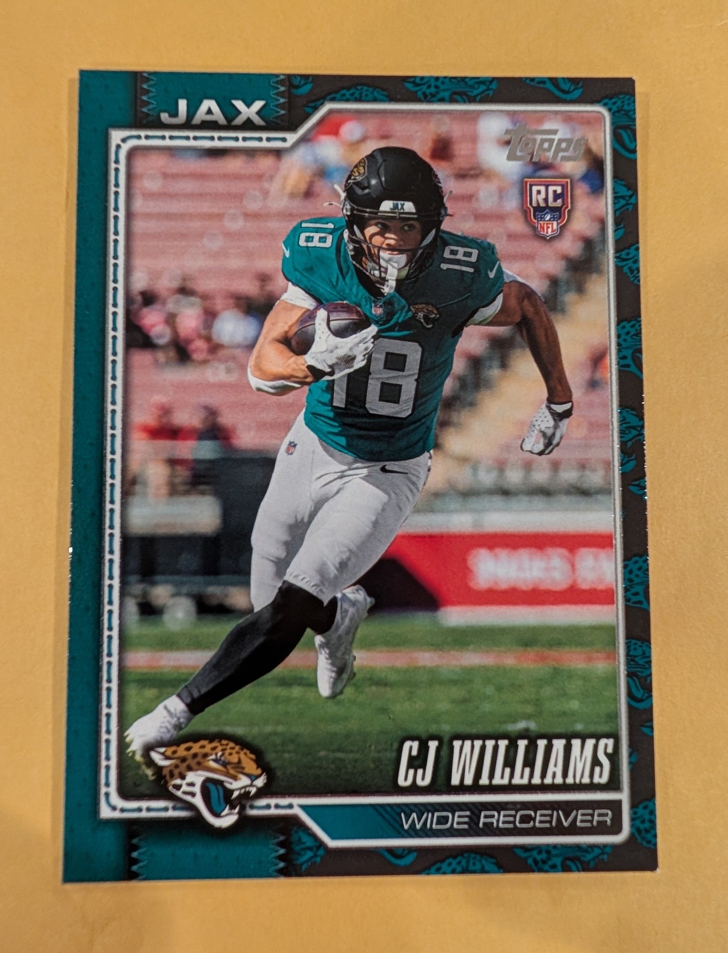 2026 Topps Football CJ Williams Jacksonville Jaguars Team Logo Border SP RC #394