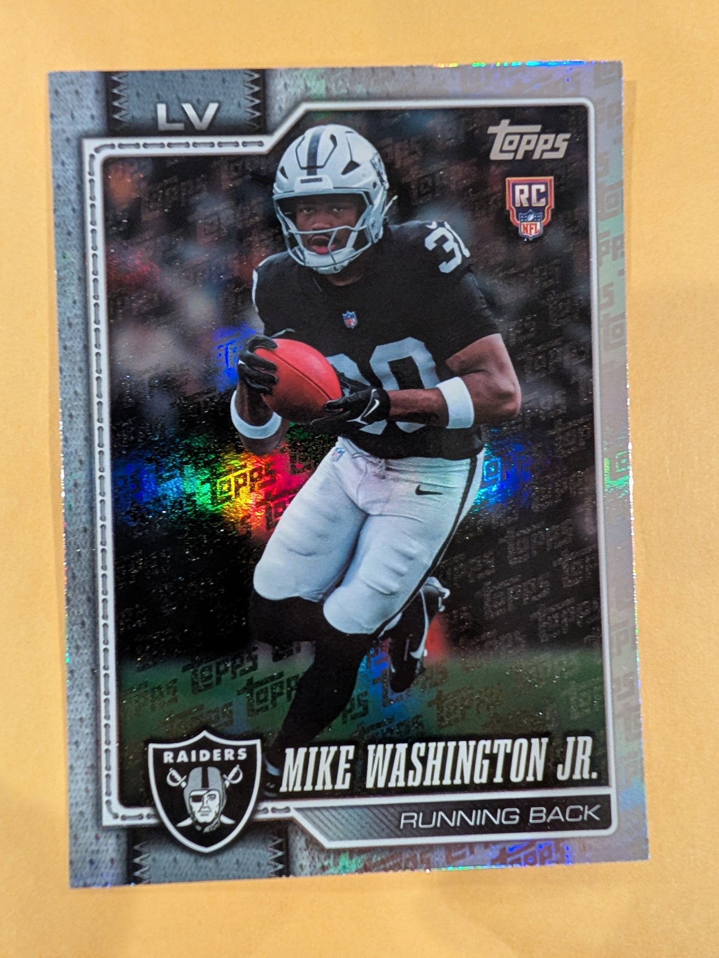2026 Topps Football Mike Washington Jr Raiders Fanatics Topps Logo Foil RC #311