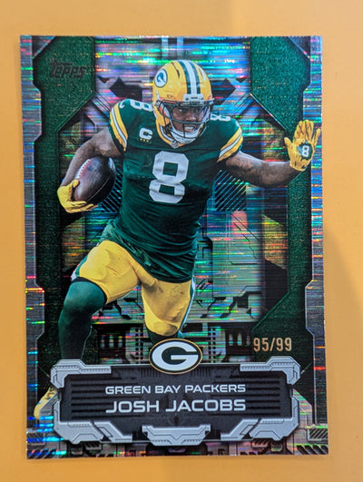 2026 Topps Football Josh Jacobs Packers Touchdown Machines Green SP /99