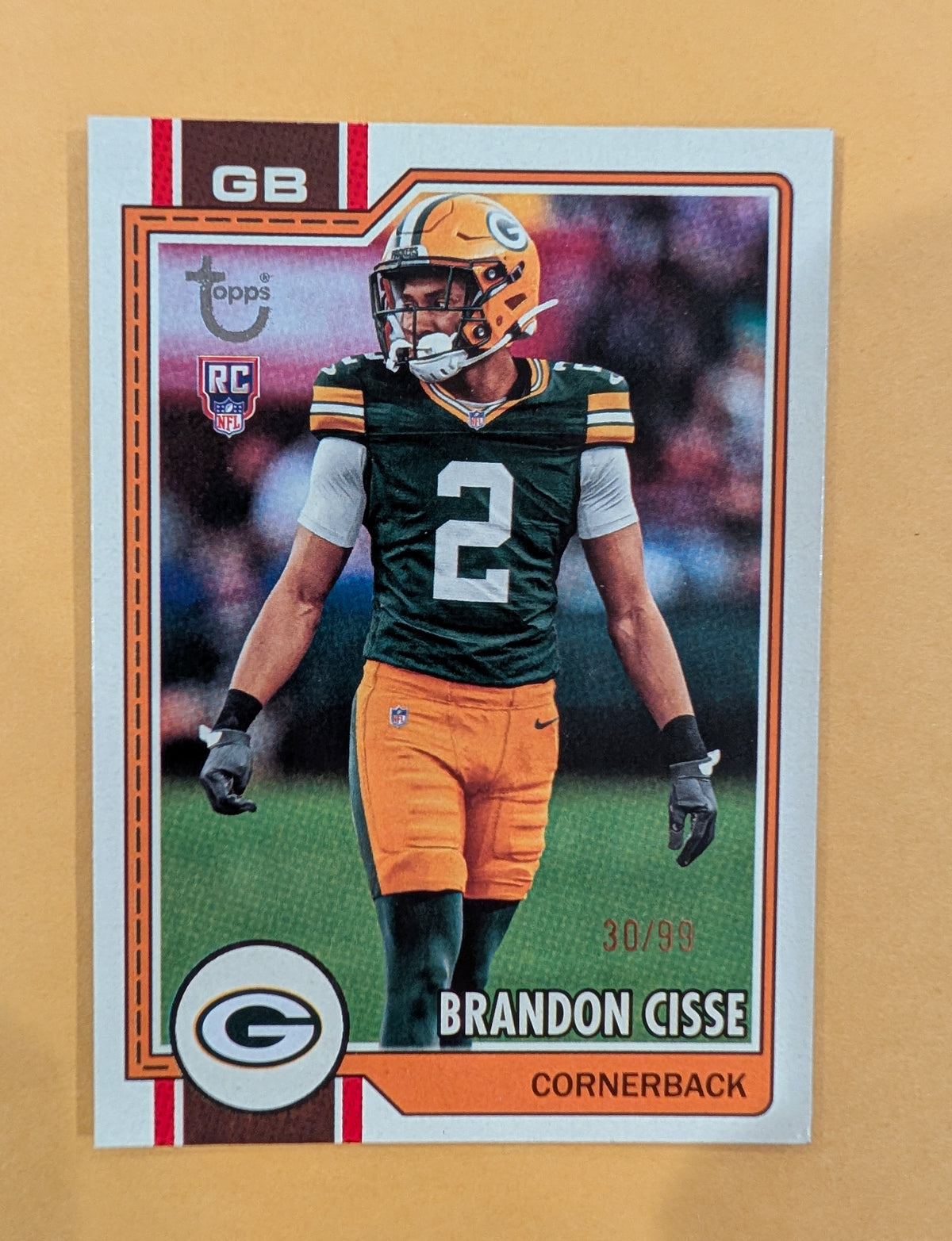 2026 Topps Football Brandon Cisse Packers Vintage Stock SP /99 RC #375