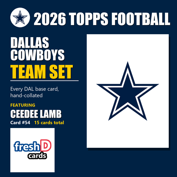 2026 Topps Football Dallas Cowboys Team Set