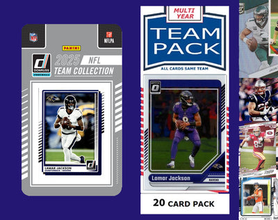 2025 Donruss NFL Factory Team Set + 20 Card Pack Baltimore Ravens Lamar Jackson Henry