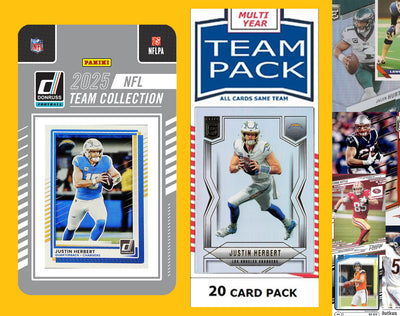 2025 Donruss NFL Factory Team Set + 20 Card Pack Los Angeles Chargers Herbert Hampton RC