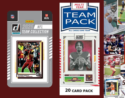 2025 Donruss NFL Factory Team Set + 20 Card Pack Washington Commander Jayden Daniels