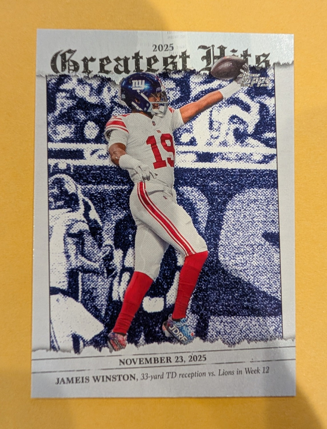 2026 Topps Football Jameis Winston 2025 Greatest Hits #25GH-JW
