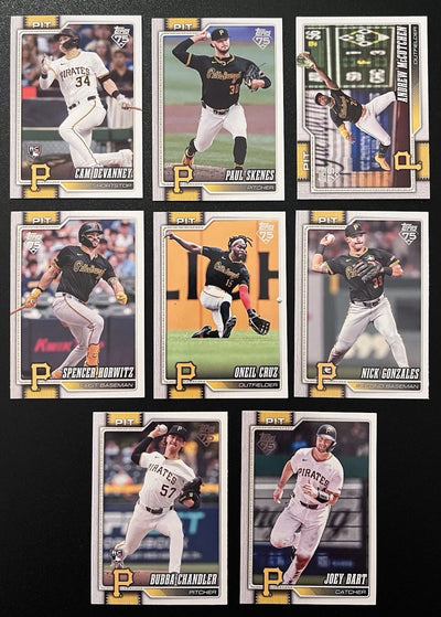 2026 Topps Series 1 Baseball Card Team Set Pittsburgh Pirates Paul Skenes Bubba Chandler RC