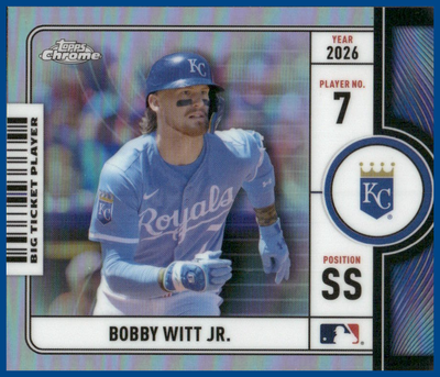 2026 Topps Chrome Big Ticket Players Bobby Witt Jr. #BTP-16