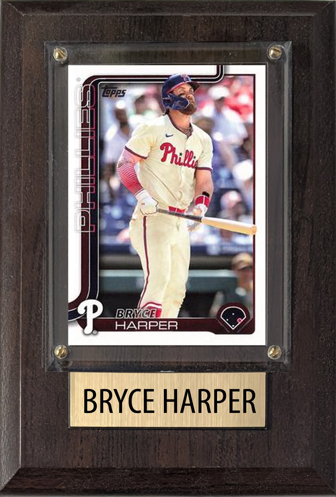 Bryce Harper Philadelphia Phillies 2025 2024 Topps Bowman 4x6 Gift Plaque