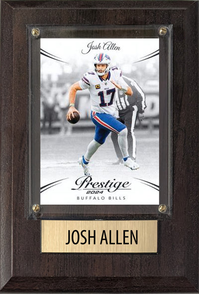 Josh Allen Buffalo Bills 2025 2024 Donruss Score Prizm Topps 4x6 Gift Plaque