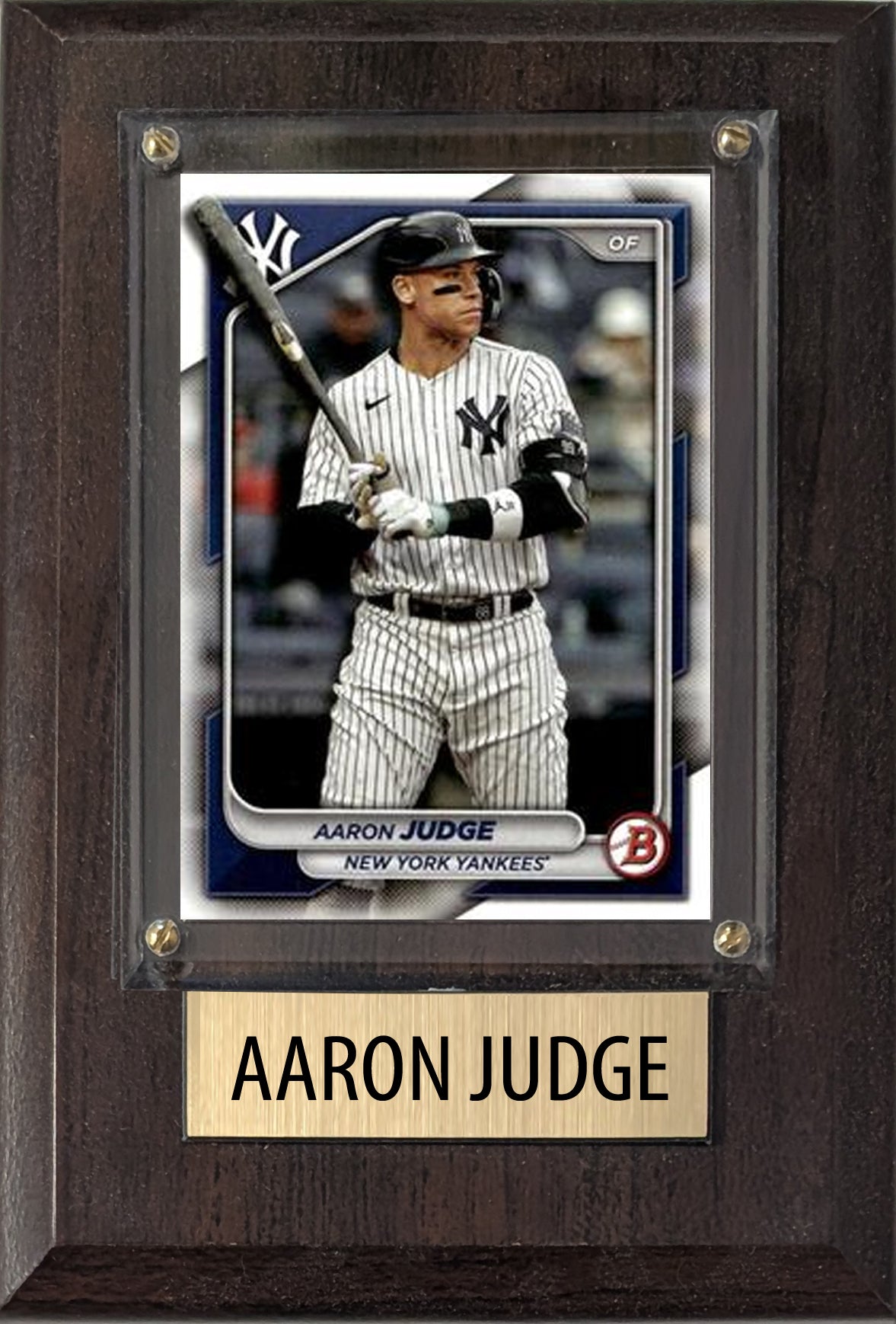Aaron Judge New York Yankees 2025 2024 Topps Bowman 4x6 Gift Plaque