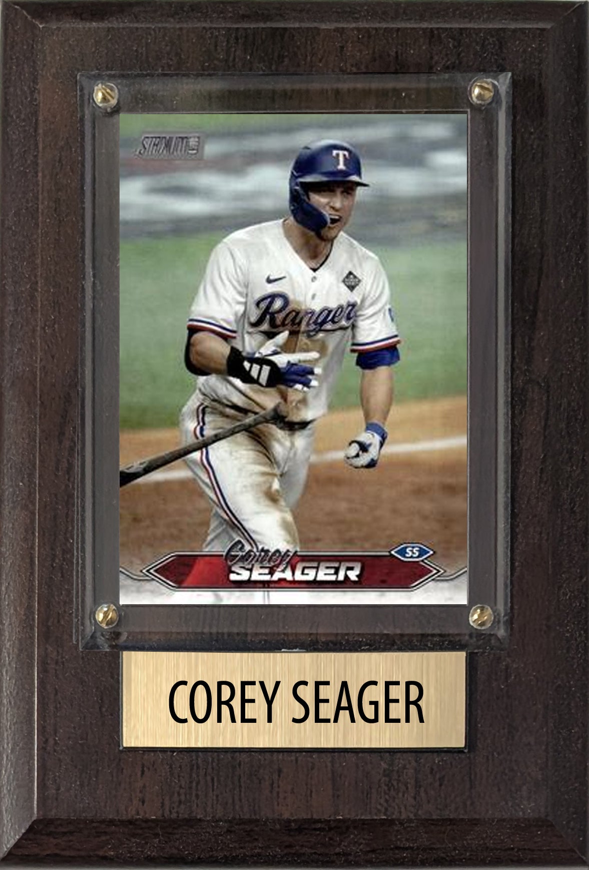 Corey Seager Texas Rangers 2025 2024 Topps Bowman 4x6 Gift Plaque