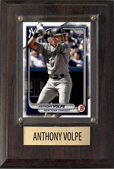 Anthony Volpe New York Yankees 2025 2024 Topps Bowman 4x6 Gift Plaque