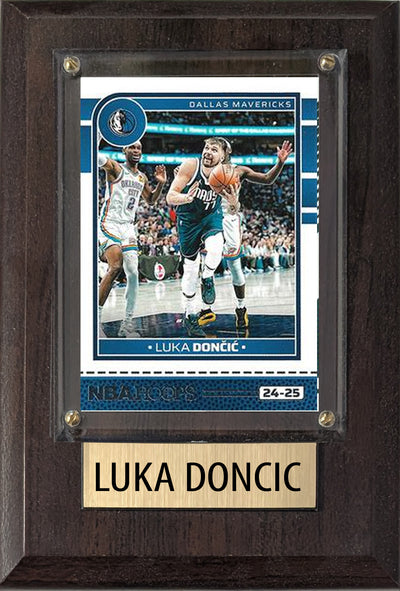 Luka Doncic Dallas Mavericks 2025 2024 Donruss Score Prizm Topps 4x6 Gift Plaque