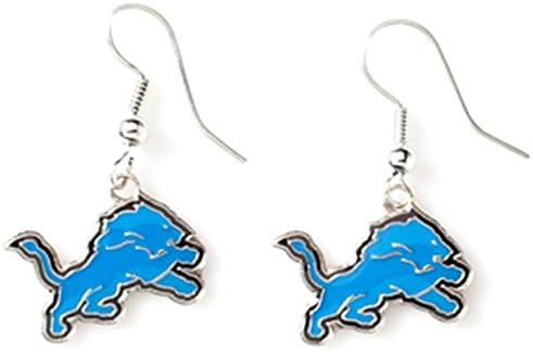 aminco womens NFL Detroit Lions Dangler Earrings Multi, One Size