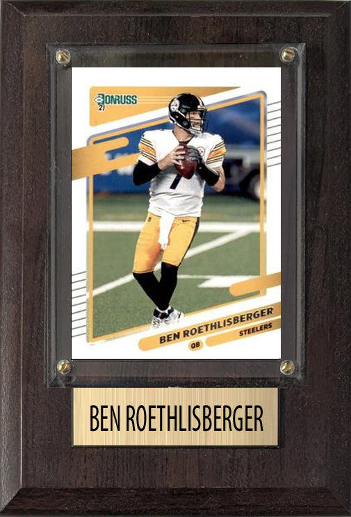 Ben Roethlisberger Pittsburgh Steelers 2025 2024 Donruss Score Prizm Topps 4x6 Gift Plaque