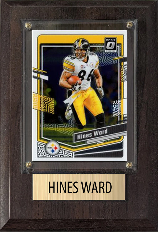 Hines Ward Pittsburgh Steelers 2025 2024 Donruss Score Prizm Topps 4x6 Gift Plaque