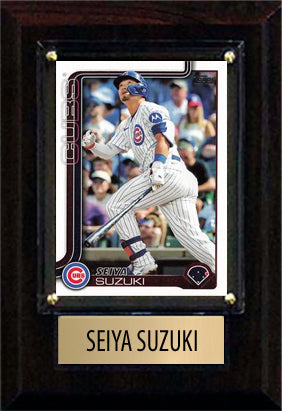 Seiya Suzuki 2025 Bowman Topps Oakland Chicago Cubs 4x6 Plaque