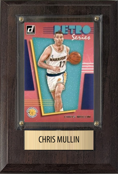Chris Mullin Golden State Warriors Hall of Fame Fan Gift Plaque 4x6 1 Card Hoops, Prizm, Donruss 2024 2025 2026