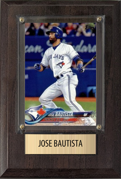 Jose Bautista Toronto Blue Jays Fan Gift Plaque 4x6 1 Card Topps, Bowman 2024 2025 2026