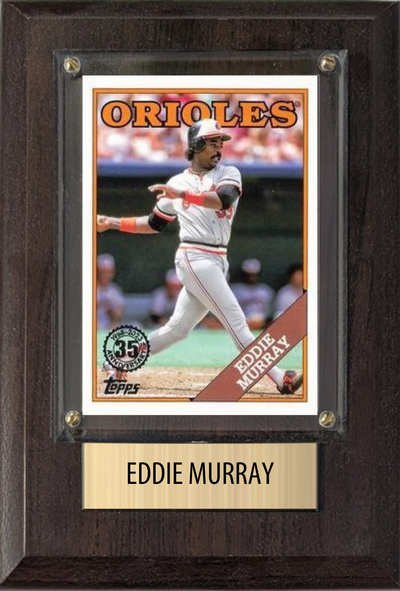 Eddie Murray Baltimore Orioles Hall of Fame Fan Gift Plaque 4x6 1 Card Topps, Bowman 2024 2025 2026