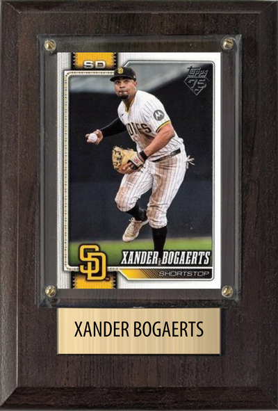 Xander Bogaerts San Diego Padres Fan Gift Plaque 4x6 1 Card Topps, Bowman 2024 2025 2026
