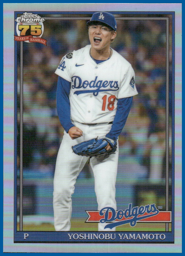 2026 Topps Chrome 1991 Topps Yoshinobu Yamamoto #91CB-10