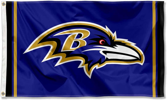 Baltimore Ravens Large 3x5 Flag WinCraft  - Double Sided - Home Flagpole, Tailgating, Fan Cave