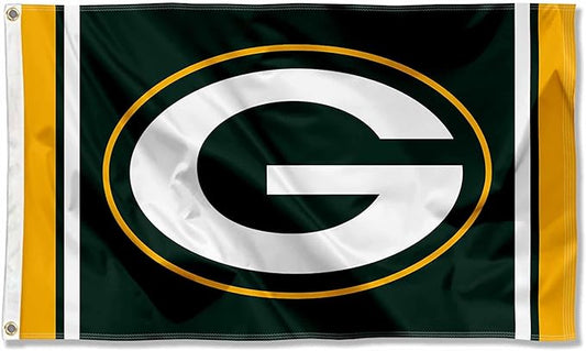Green Bay Packers NFL Standard 3' x 5' Banner Flag Single Sided Rico Industries - Indoor or Outdoor - Home Décor