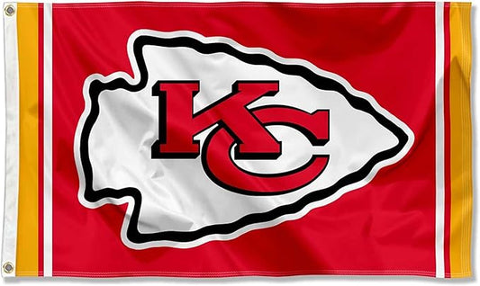 Kansas City Chiefs Large 3x5 Flag WinCraft  - Double Sided - Home Flagpole, Tailgating, Fan Cave