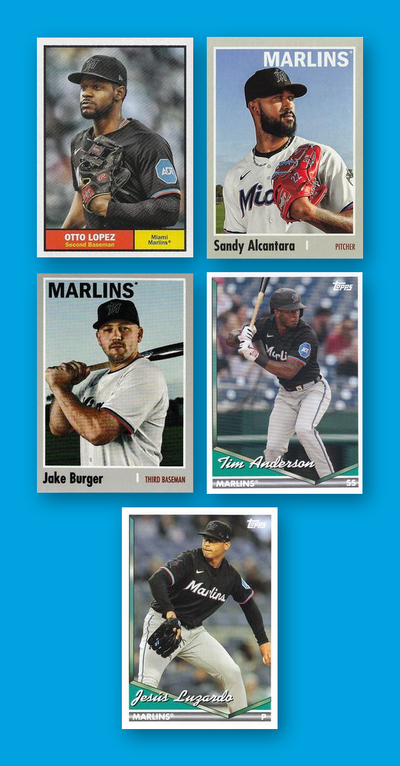 Miami Marlins 2024 Topps Archives team set - all base cards