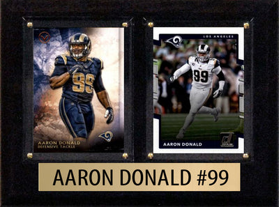 Aaron Donald Score Donruss 2025 2024 2 Card 6" x 8" Plaque LA Rams