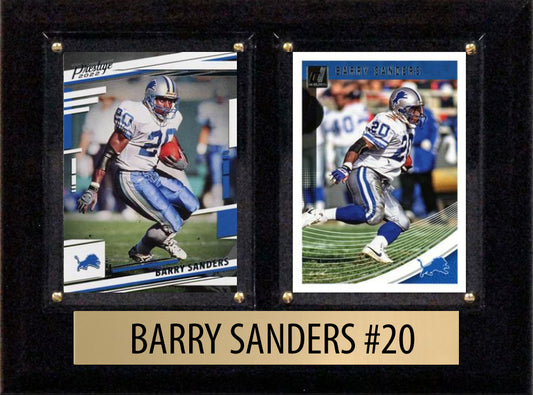 Barry Sanders Score Donruss 2025 2024  2 Card 6" x 8" Plaque Detroit LIons