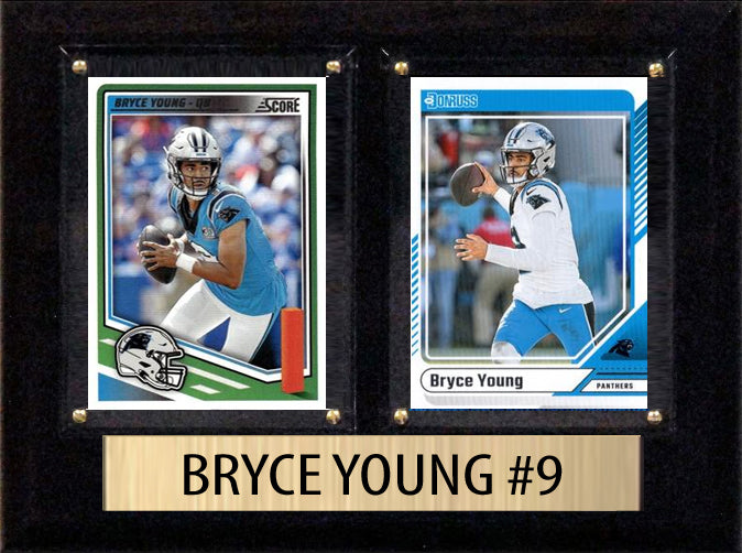 Bryce Young Score Donruss 2025 2 Card 6" x 8" Plaque Carolina Panthers