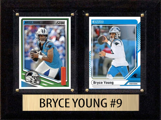 Bryce Young Score Donruss 2025 2 Card 6" x 8" Plaque Carolina Panthers