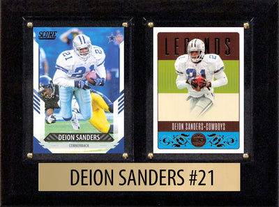 Deion Sanders Score Donruss 2025 2024 2 Card 6" x 8" Plaque Dallas Cowboys