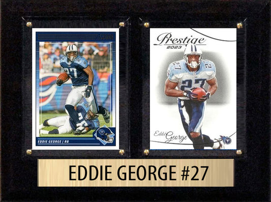Eddie George Score Donruss 2025 2 Card 6" x 8" Plaque Tennessee Titans