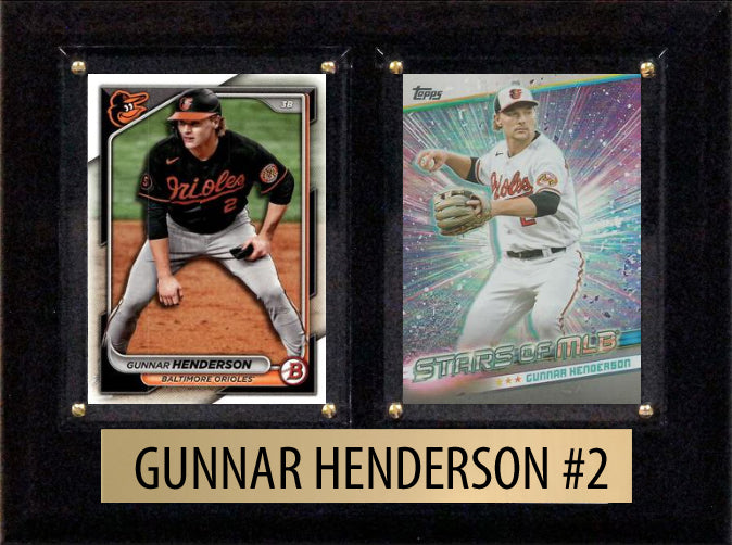 Gunnar Henderson Baltimore Orioles 2024 Topps Card Plaque 6x8