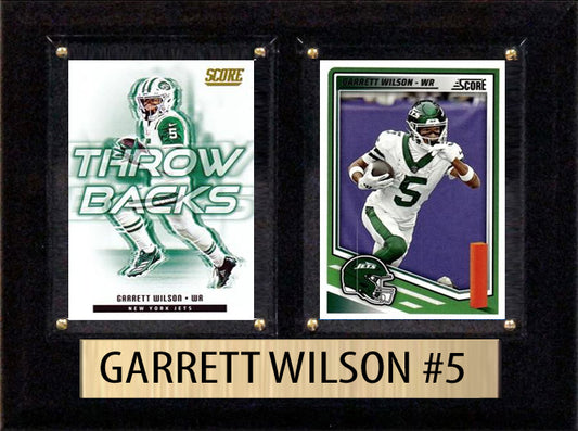Garrett Wilson Score Donruss 2025 2024 2 Card 6" x 8" Plaque New York Jets
