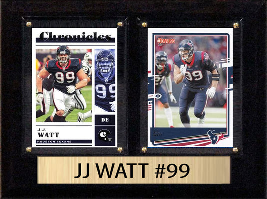 JJ Watt Score Donruss 2025 2024 2 Card 6" x 8" Plaque Houston Texans