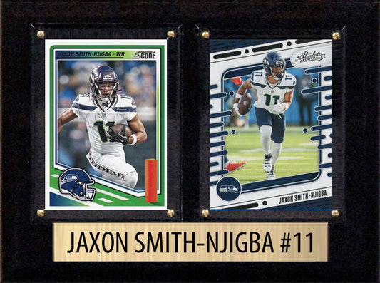Jaxon Smith-Njigba JSN Score Donruss 2025 2 Card 6" x 8" Plaque Seattle Seahawks