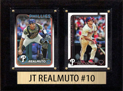JT Realmuto Philadelphia Phillies 2024 2025 2026 Topps Bowman 2 Baseball Card Plaque 6x8