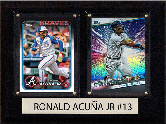 Ronald Acuna Jr Atlanta Braves 2024 Topps Card Plaque 6x8
