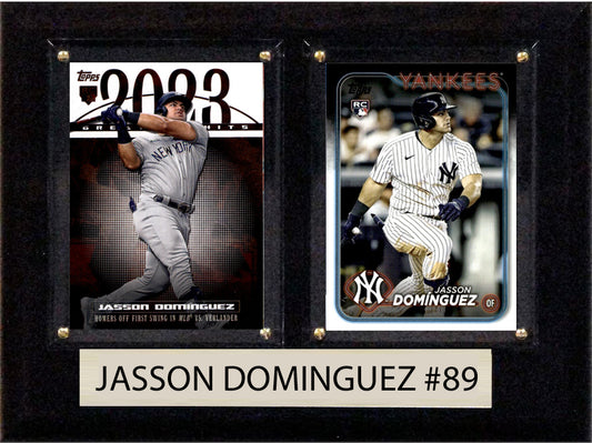 Jasson Dominguez New York Yankees 2024 Card Plaque 6x8