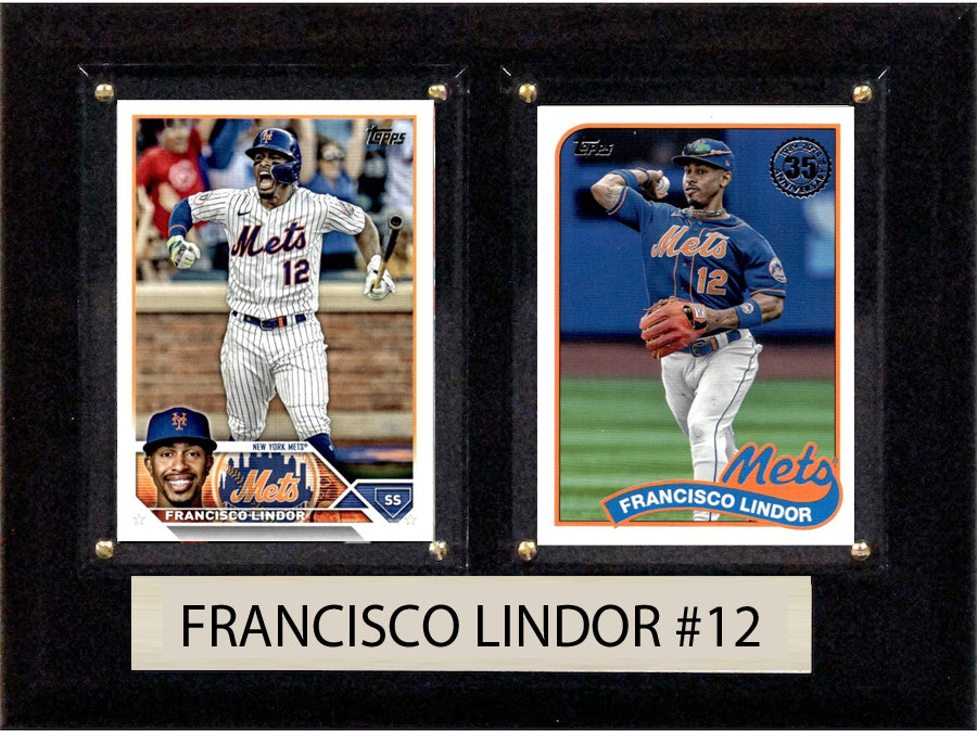 Francisco Lindor New York Mets 2024 2025 Topps Card Plaque 6x8