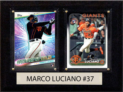 Marco Luciano SF Giants 2024 Topps Card Plaque 6x8 hand-collated team set