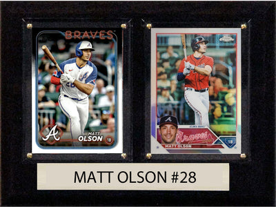 Matt Olson Atlanta Braves 2024 2025 Topps Card Plaque 6x8 hand-collated team set