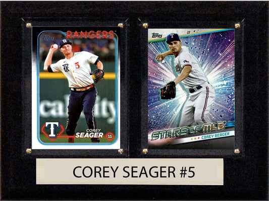 Corey Seager Texas Rangers 2024 Topps Card Plaque 6x8