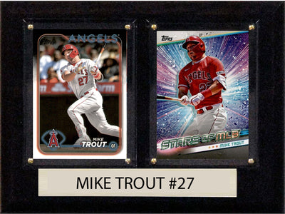 Mike Trout LA Angels 2024 Topps Card Plaque 6x8